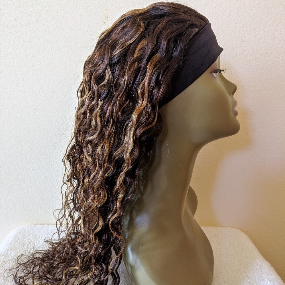 22" Curly Headband Wig